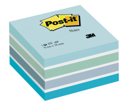 Samolepicí bločky Post-it kostky - modré odstíny / 450 lístků