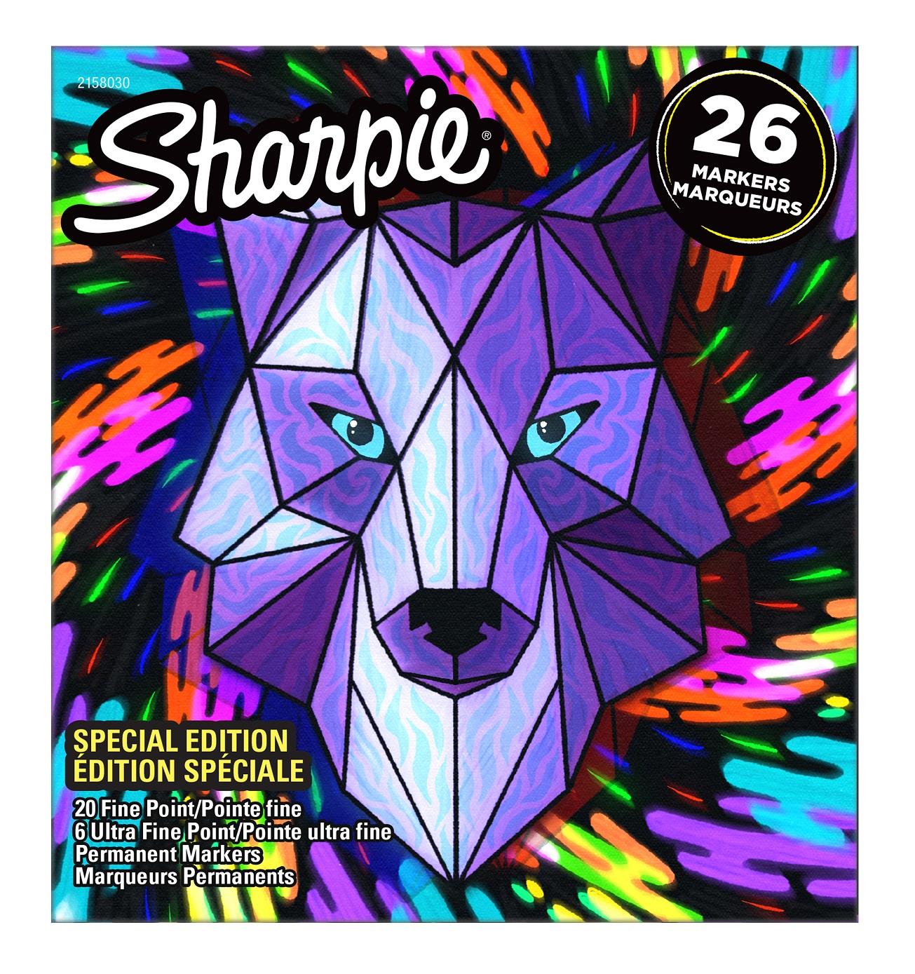 Popisovač Sharpie Fine Big Pack WOLF - sada 26 barev