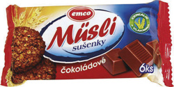 Emco musli sušenky  -  čokoládové / 60 g