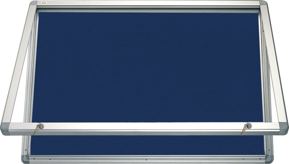 Horizontální vitrina 120x90cm, zámek,filcový vnitřek - modrý