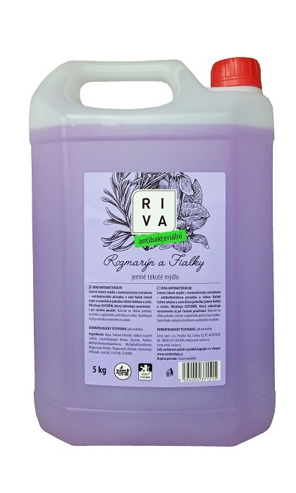 Mýdlo tekuté Riva s antibakteriální přísadou - 5 l