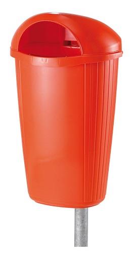 Plastový odpadkový koš 50 l - oranžový