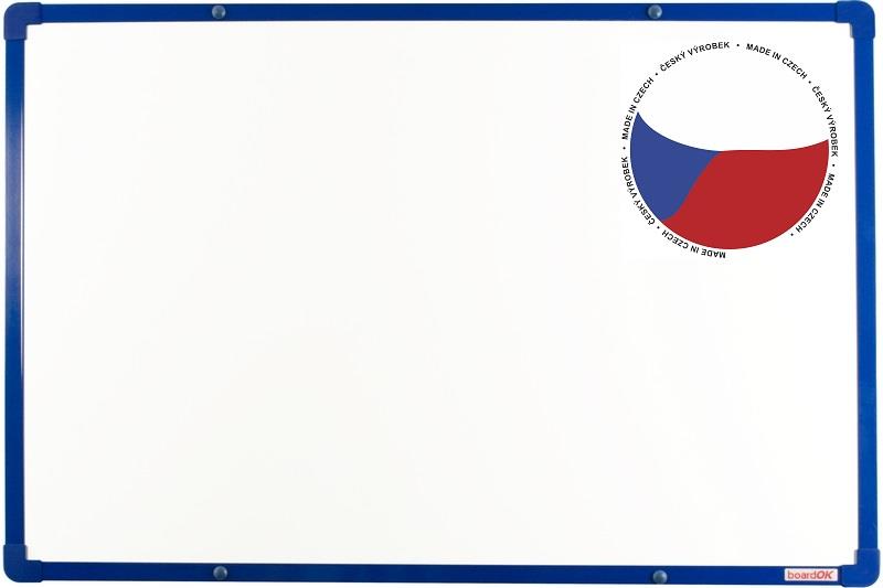 Bílá keramická tabule boardOK 90x60 - modrá