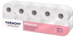 Toaletní papír Harmony Professional - 10 rolí / dvouvrstvý / 100% celulóza