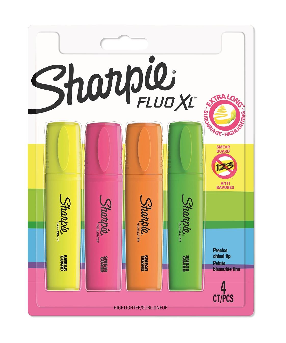 Zvýrazňovač Sharpie Fluo XL - sada 4 barev