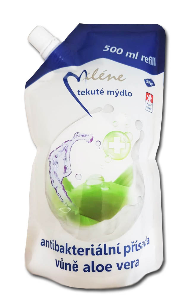Mýdla tekutá Miléne - antibakteriální s Aloe Vera / náplň 500 ml